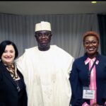 EU Ambassador to Nigeria and the ECOWAS, H.E. Samuela Isopi, Honourable Minister of State for Budget & National Planning, Clem Agba and Mary Ojulari, President, EuroCham at the 8th EU-Nigeria Business Forum in Lagos.